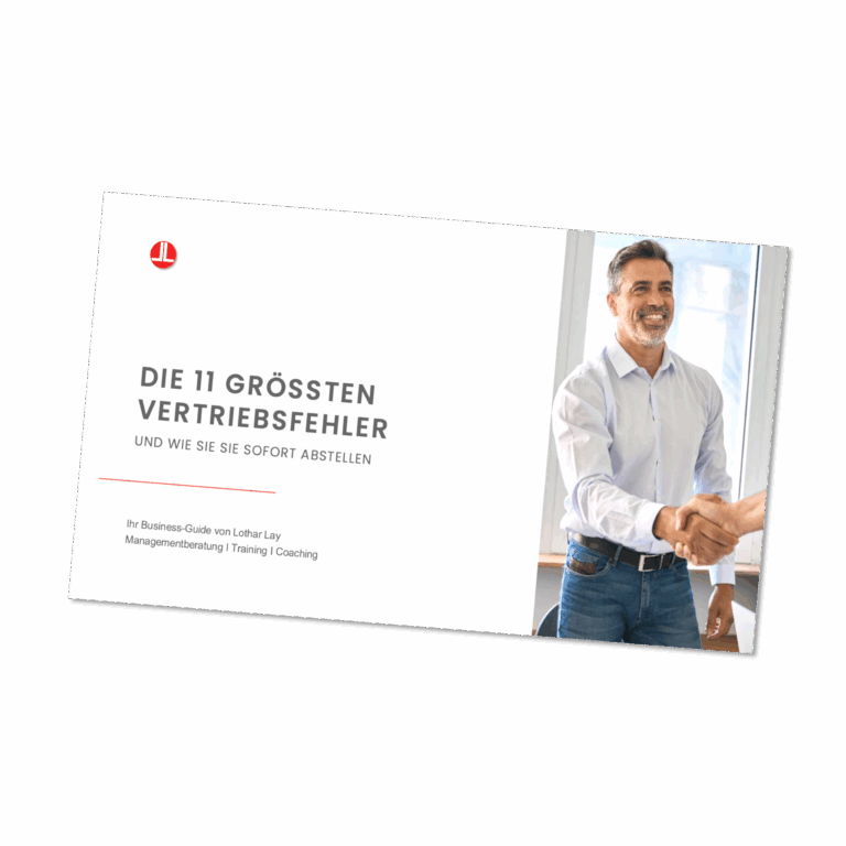 Home Kostenloser Praxisguide DIE 11 GRÖSSTEN VERTRIEBSFEHLER Lothar Lay Cover